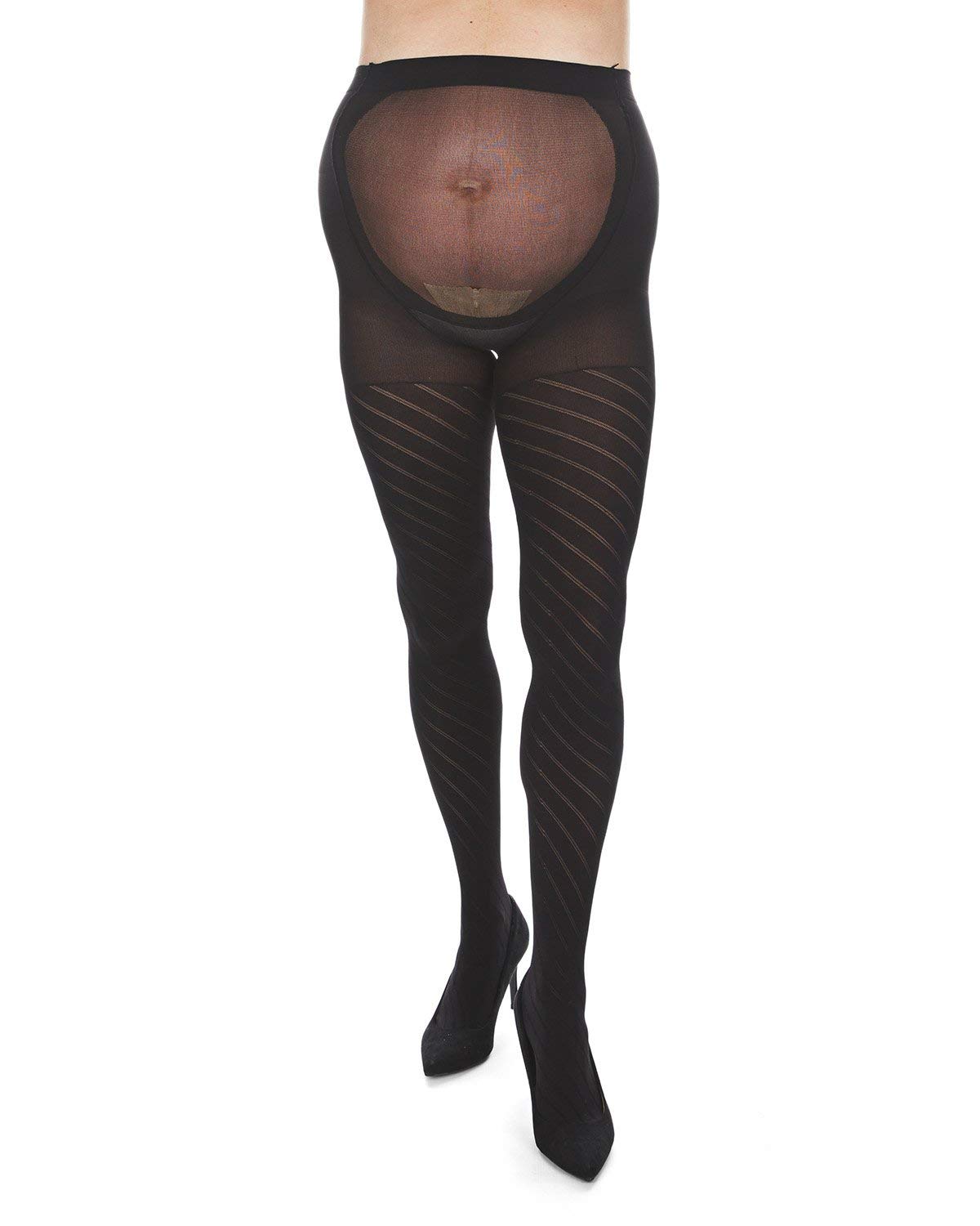 MeMoi Women's Spiral Print Cotton Blend Maternity Leggings - Stretchy & Comfortable Pregnancy Tights for Yoga, Workout & Everyday Wear