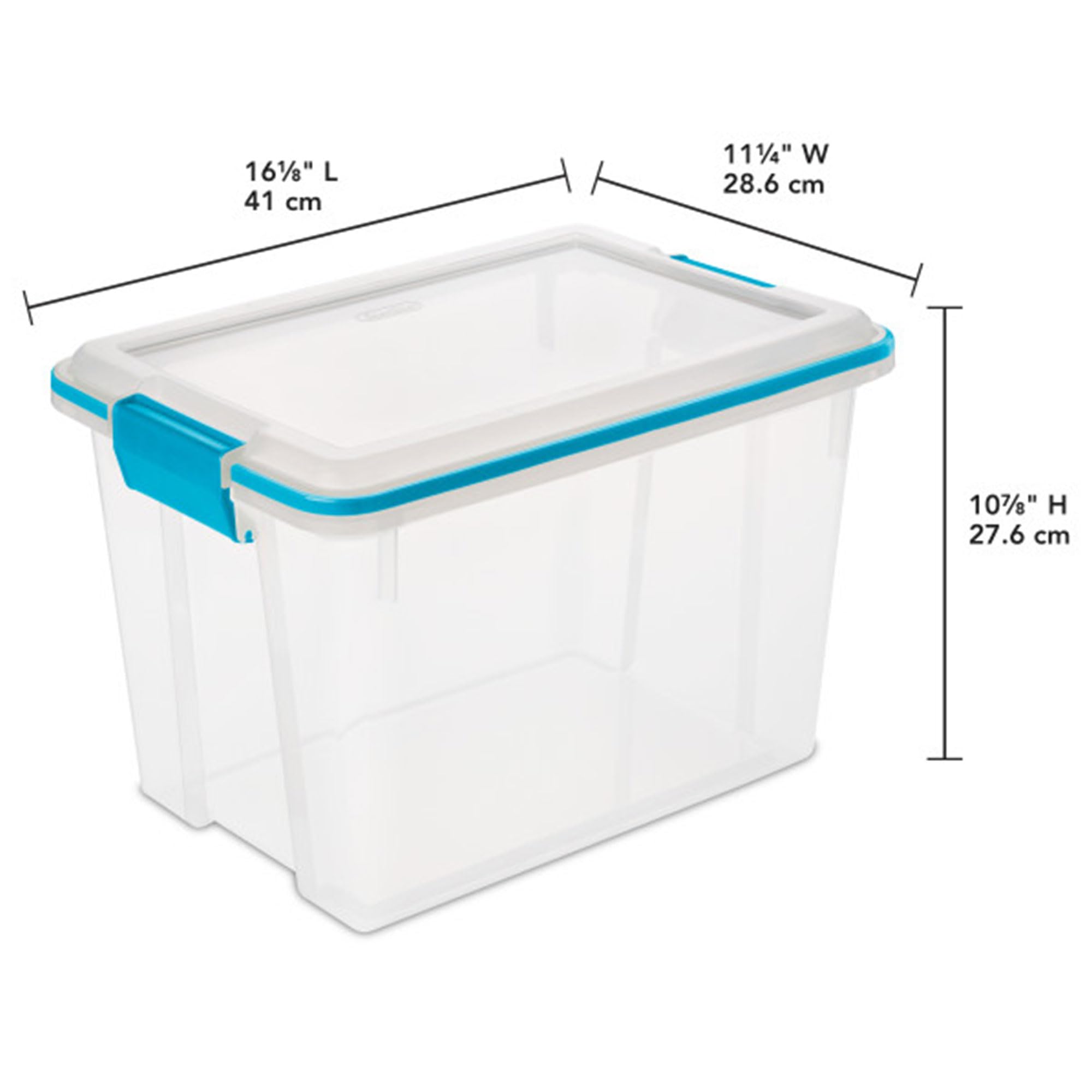 Sterilite 24-Pack 20 Quart Clear Plastic Storage Bins with Secure Latching Lids - Airtight Weatherproof Containers for Home Organization, Garage, Basement & Outdoor Use