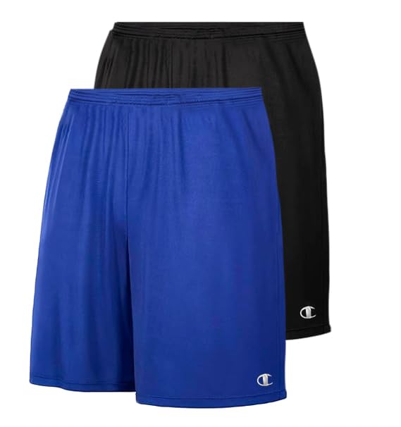 Champion Men's Big & Tall Gym Shorts 2-Pack - Performance Dry Fit Running Shorts for Workouts, Jogging & Casual Wear