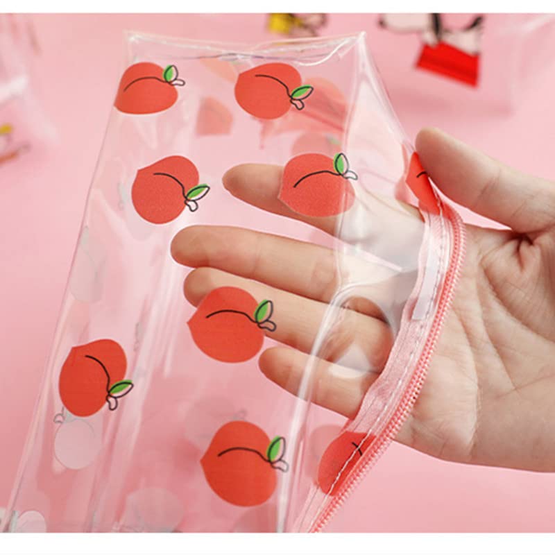 Cute Floral Pencil Case - Large Capacity Kawaii Makeup Pouch for School, Travel & Cosmetics | Preppy Aesthetic Gift for Students & Girls | Waterproof Clear Cosmetic Bag (Floral Design)