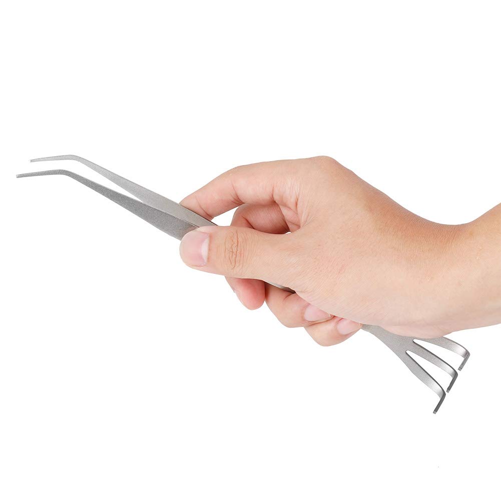 Professional Stainless Steel Bonsai Root Rake & Tweezers Set - Loosen Soil Tool for Bonsai Trees, Planters & Gardening - Perfect for Repotting, Pruning & Soil Aeration
