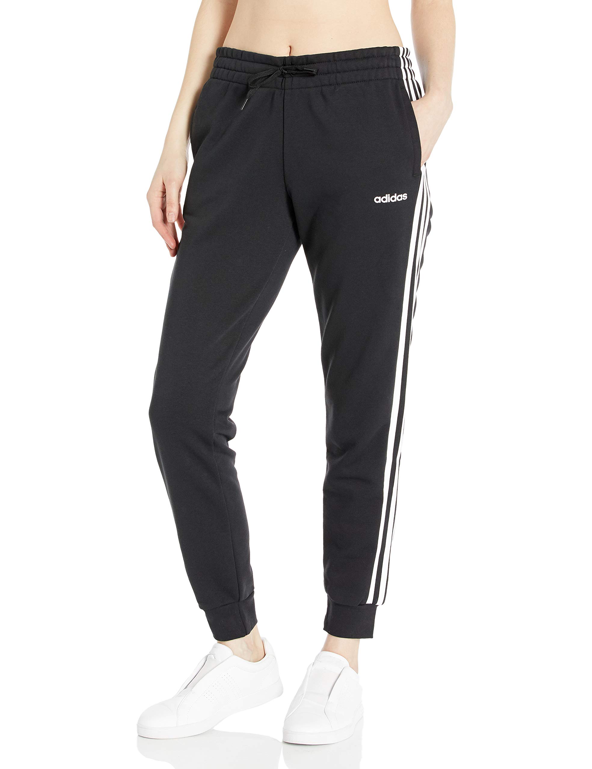 Adidas Women's Essentials 3-Stripes Tricot Joggers Pants - Comfortable Athletic Lounge Pants for Running, Yoga & Casual Wear