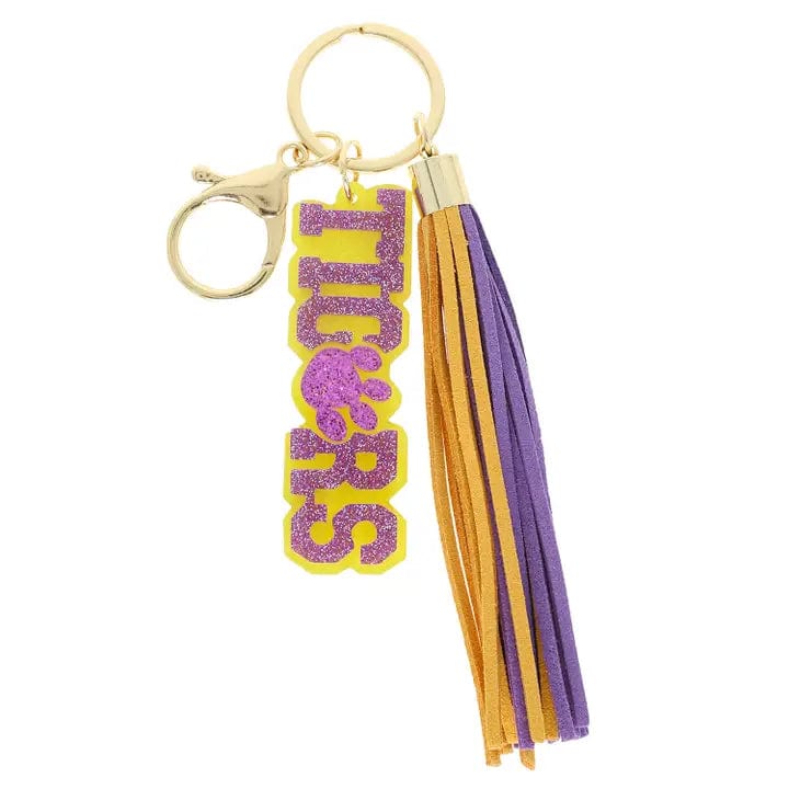 LSU Tigers Purple & Gold Keychain - Durable & Stylish College Fan Accessory for Keys, Bags & Gifts - Perfect for Football Games, Tailgating & Alumni Pride