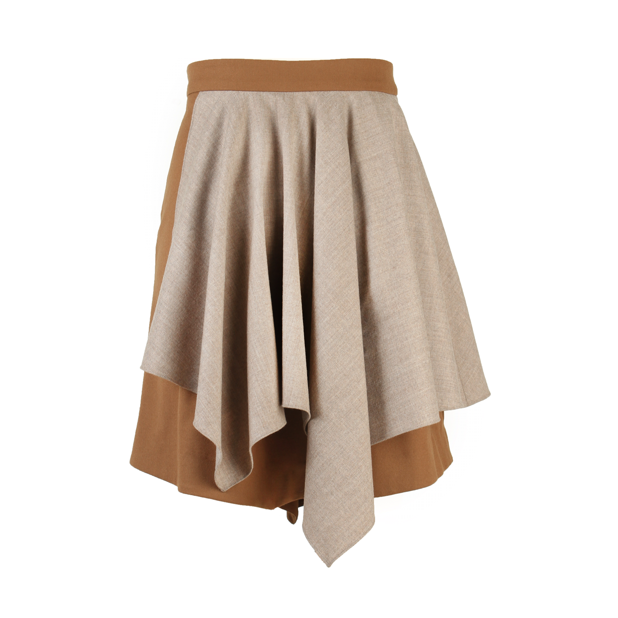 2WN Enid Two-Tier Draped Skirt for Women - Flowy High Waist A-Line Skirt | Perfect for Casual Outfits, Date Nights & Summer Vacations