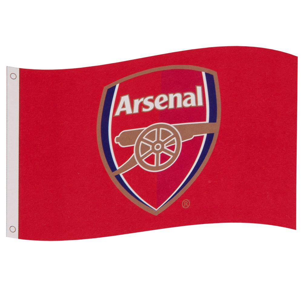 Arsenal FC Official Crest Flag - Premium Embroidered Soccer Banner for Home, Office & Game Day Decor