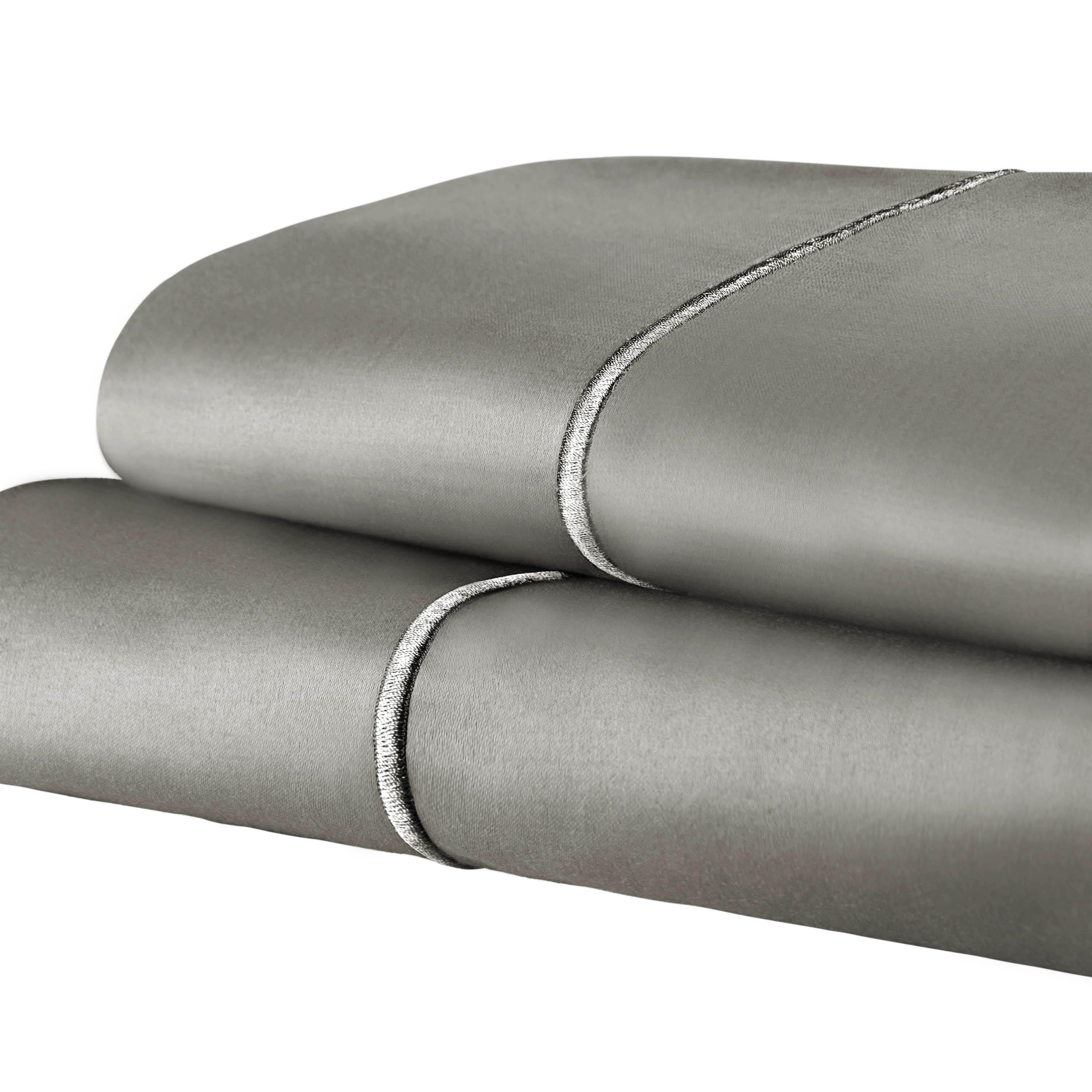 Premium 1500 Thread Count 100% Cotton Marrow Stitch Solid Pillowcase Set - Ultra Soft & Breathable Bedding for Luxury Hotels, Home Decor, and Gift Giving