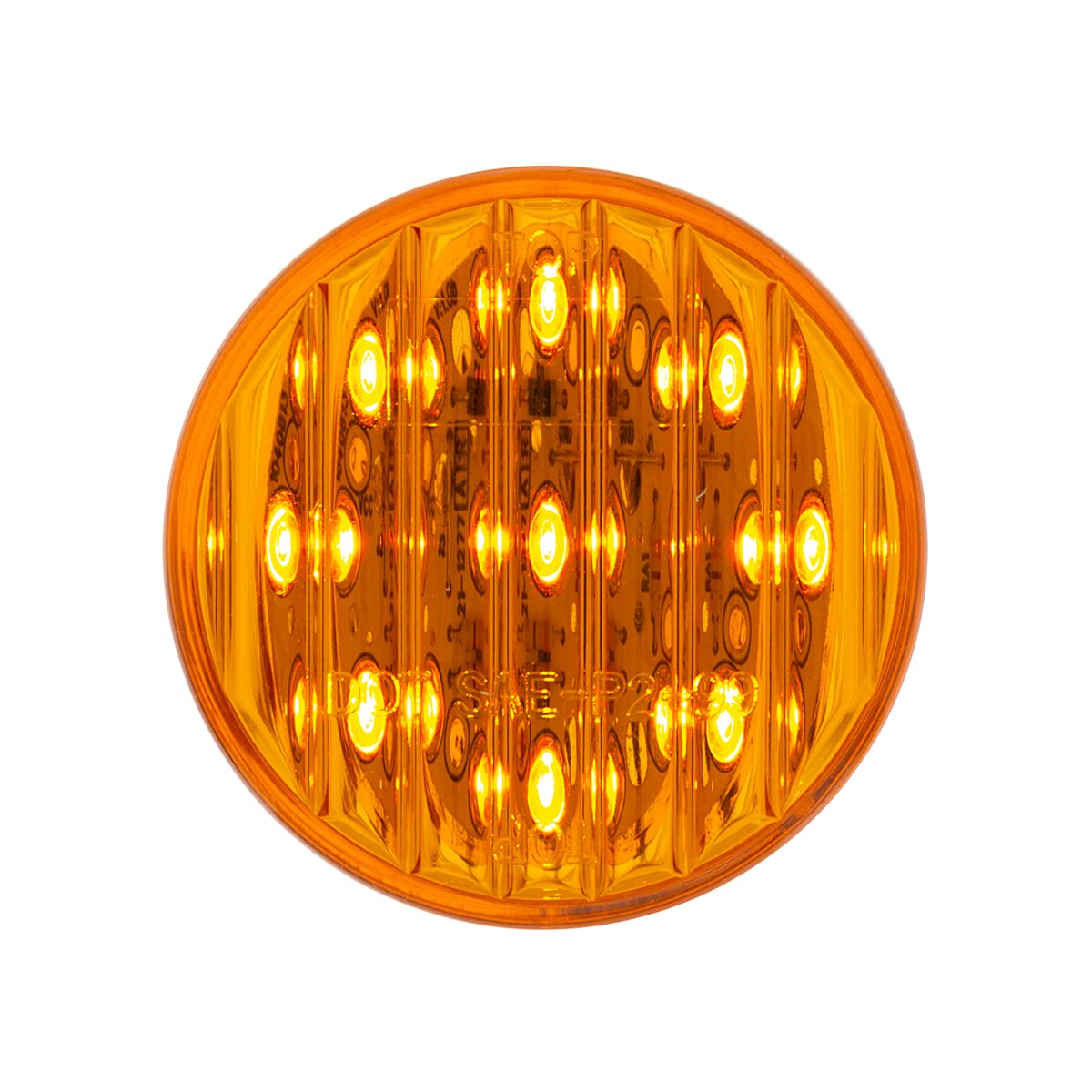 United Pacific 40-Pack 38170CB Super Bright 9 LED 2-Inch Round Clearance Marker Lights - Sonic Sealed, Energy Efficient Amber LED/Lens for Trucks, Trailers & RVs | Waterproof, Durable Marker Lights for Night Driving Safety