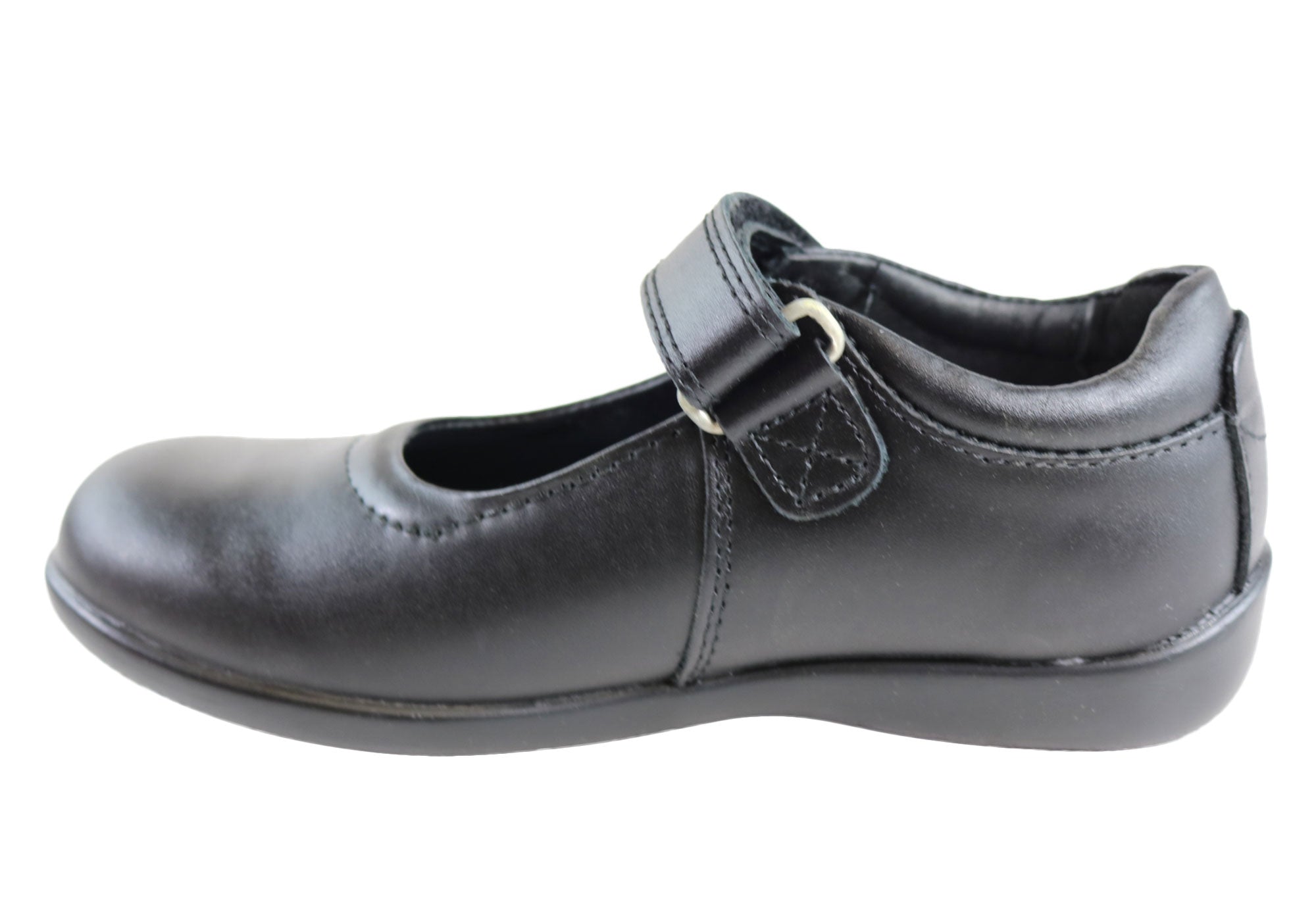Roc Juliette Junior Girls Comfortable Leather Mary Jane School Shoes - Classic Black Dress Shoes for School, Church & Special Occasions