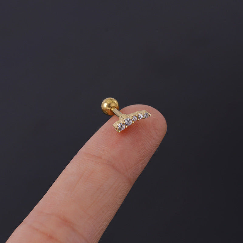 1.2mm Marquise Geometry Daith Stud Piercings - 316L Surgical Steel Body Jewelry for Cartilage & Ear Piercing | Perfect for Everyday Wear & Special Occasions