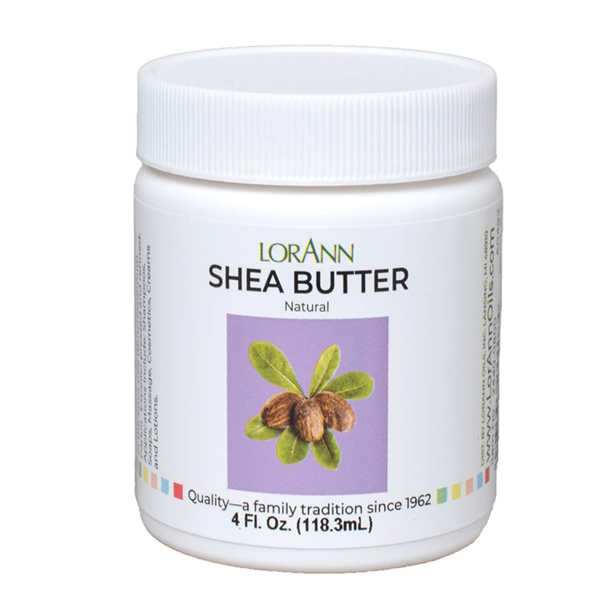LorAnn Pure Shea Butter 4oz (113g) - Natural Moisturizer for Dry Skin, Hair Care & DIY Beauty Products - Perfect for Massage, Lotion Making & Skin Repair