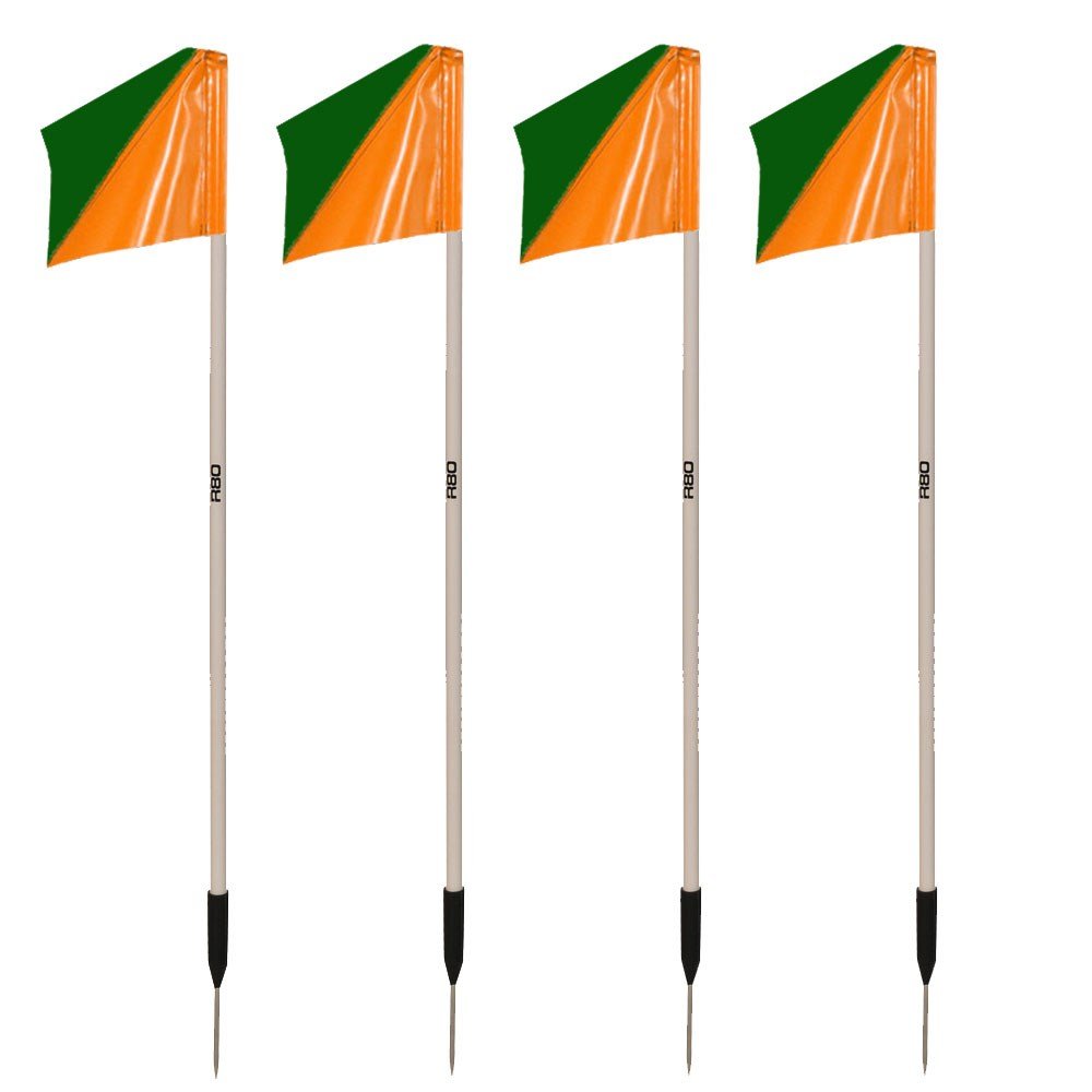 Premium Sideline Pole with Custom Club Colors Flag Sets - Perfect for Football, Soccer, and Sports Team Fan Support