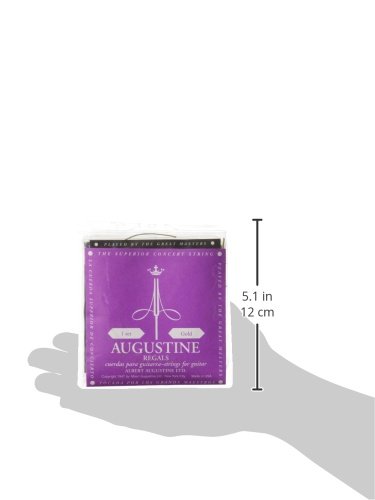 Premium Augustine Regal Gold Crystal Nylon Guitar Strings - Medium Tension Classical Guitar Strings Set (1 Pack) | Perfect for Classical, Flamenco & Acoustic Guitar Players