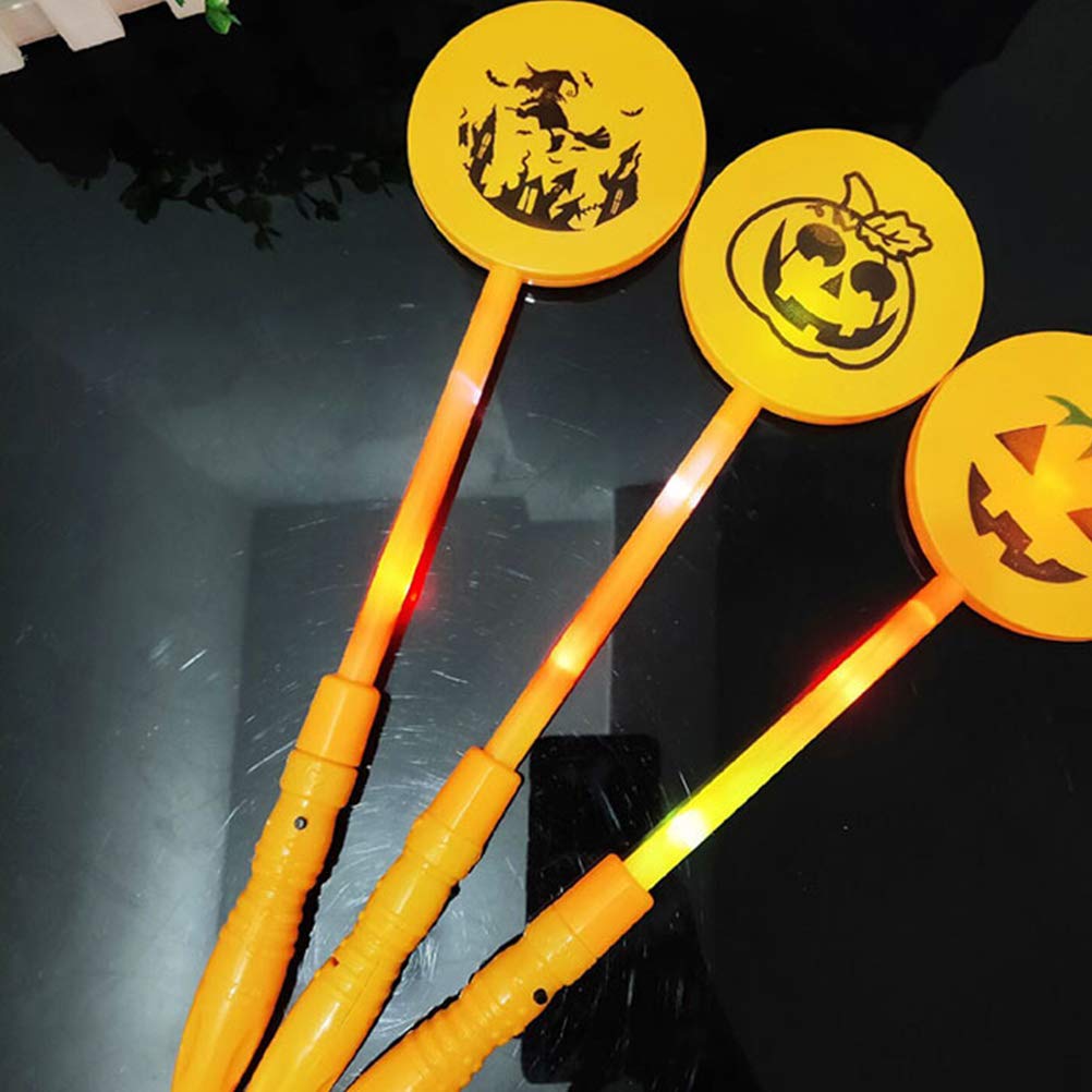 BESPORTBLE 3-Pack Glow Sticks for Babies - Bright Pumpkin Light Sticks for Halloween Decorations, Baby Toys & Child Safety - Perfect for Trick-or-Treating, Party Favors & Nighttime Play