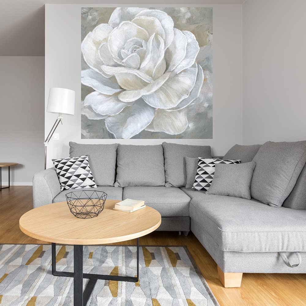 Botanical Wall Art Canvas - Bombshell Bloom II by Artist Nan | 37x37 Inch Floral Plant Pictures for Bathroom & Bedroom Decor | Perfect for Home, Office & Spa Interiors