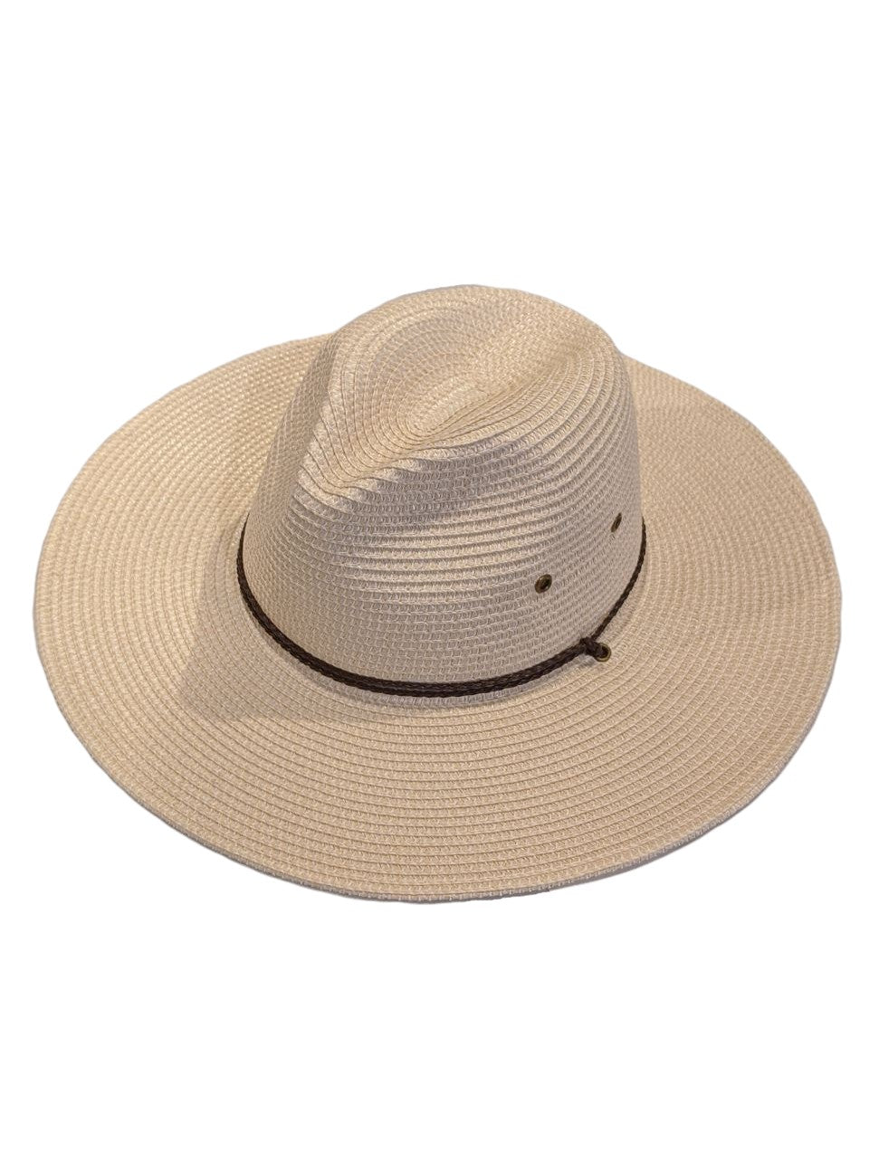 Savannah Summer Hat for Women - Wide Brim Sun Hat with UPF 50+ Protection [Beige & Black] - Perfect for Beach, Pool, and Outdoor Activities