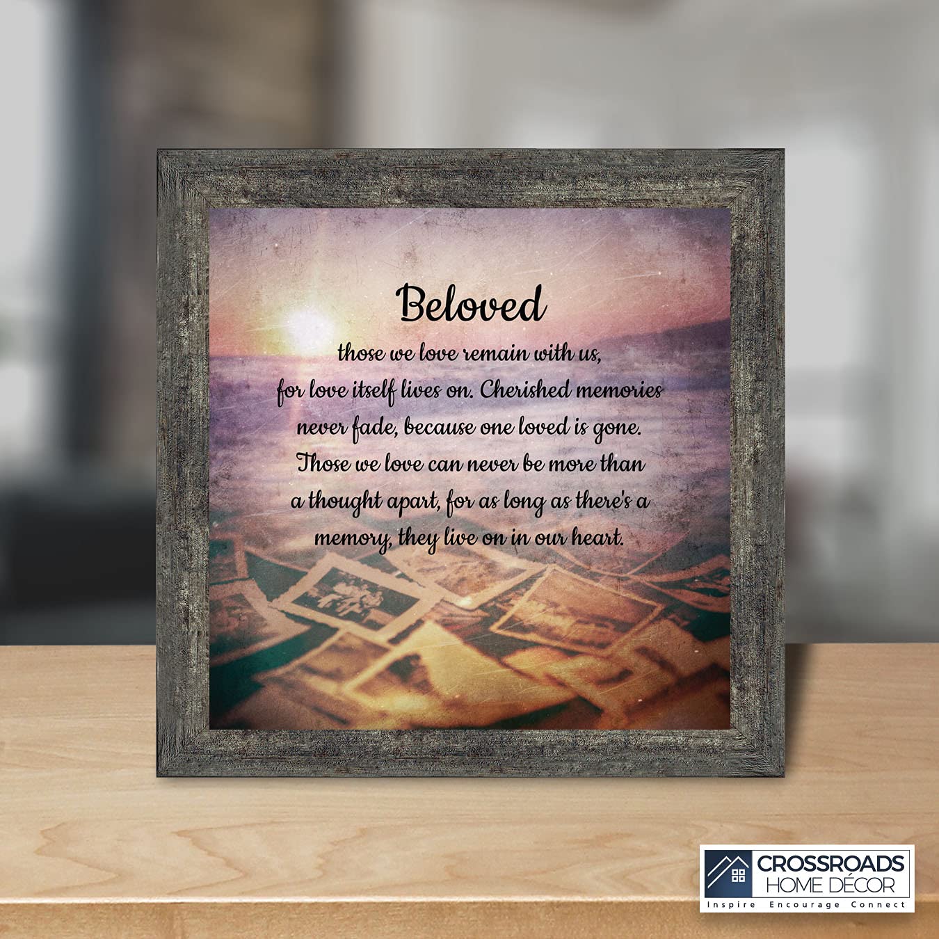 Crossroads Home Décor Memorial Photo Frame - Cherished Memories of Loved Ones, 8676BW - Perfect for Displaying Family Photos & Honoring Special Moments