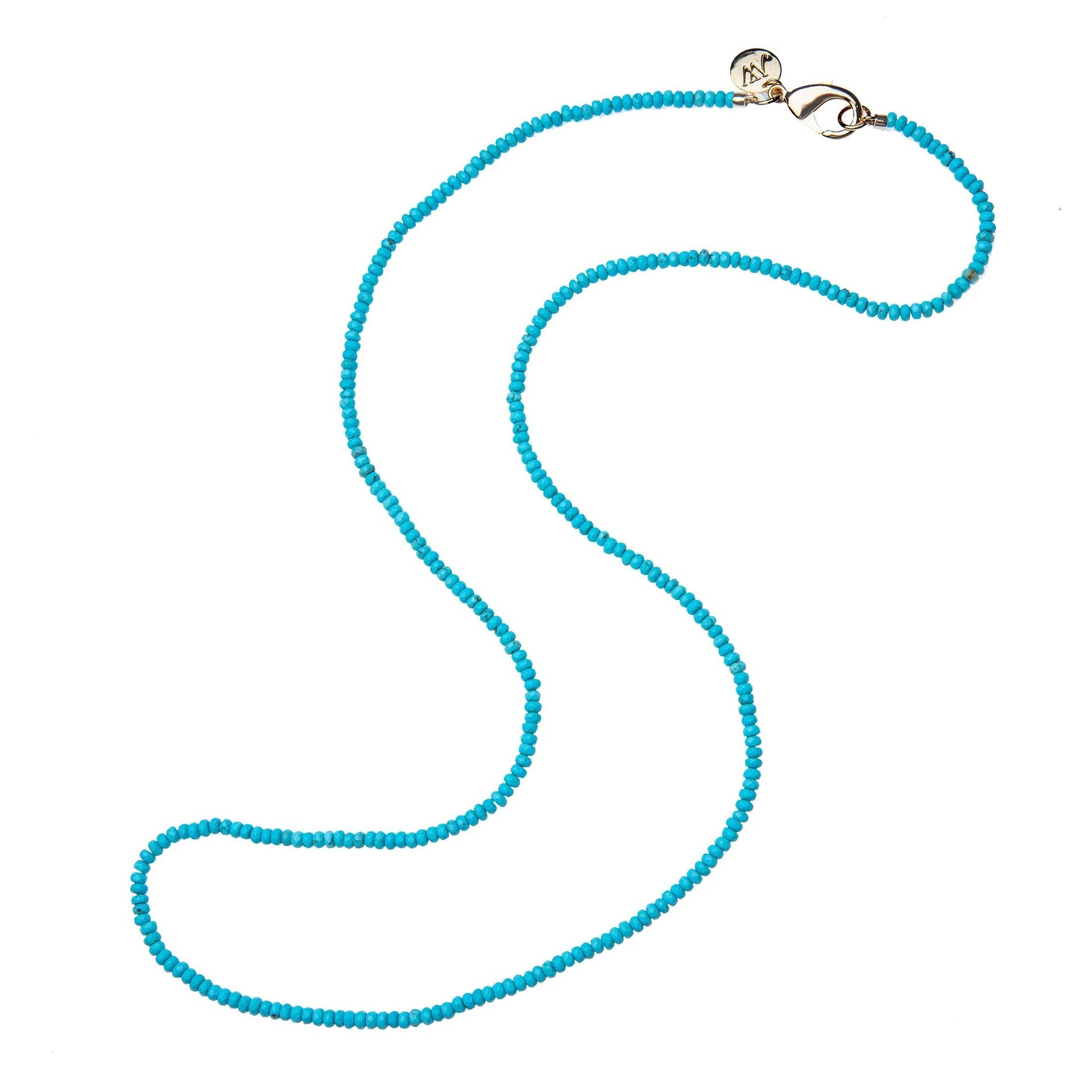 Jane Win Double Wrap Diamond Cut Turquoise Beaded Necklace for Women - Elegant Boho Jewelry Gift for Birthday, Anniversary & Special Occasions
