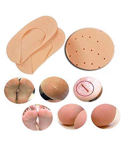 R A Products Anti Crack Full Length Silicone Foot Protector Moisturizing Socks for Dry Cracked Feet & Heel Pain Relief - Best for Overnight Foot Care, Diabetic Foot Therapy & Cracked Heel Treatment (Full Length)