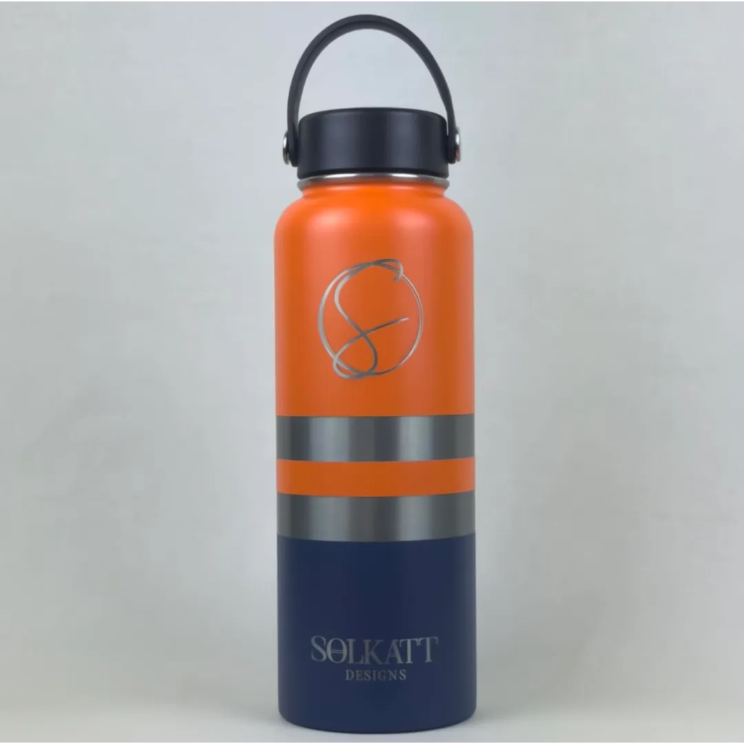 Old Mate Orange Insulated Tradie Water Bottle 1.2L (40oz) - Stainless Steel Vacuum Flask for Construction, Hiking & Outdoor Work - Keeps Drinks Hot/Cold for 24 Hours