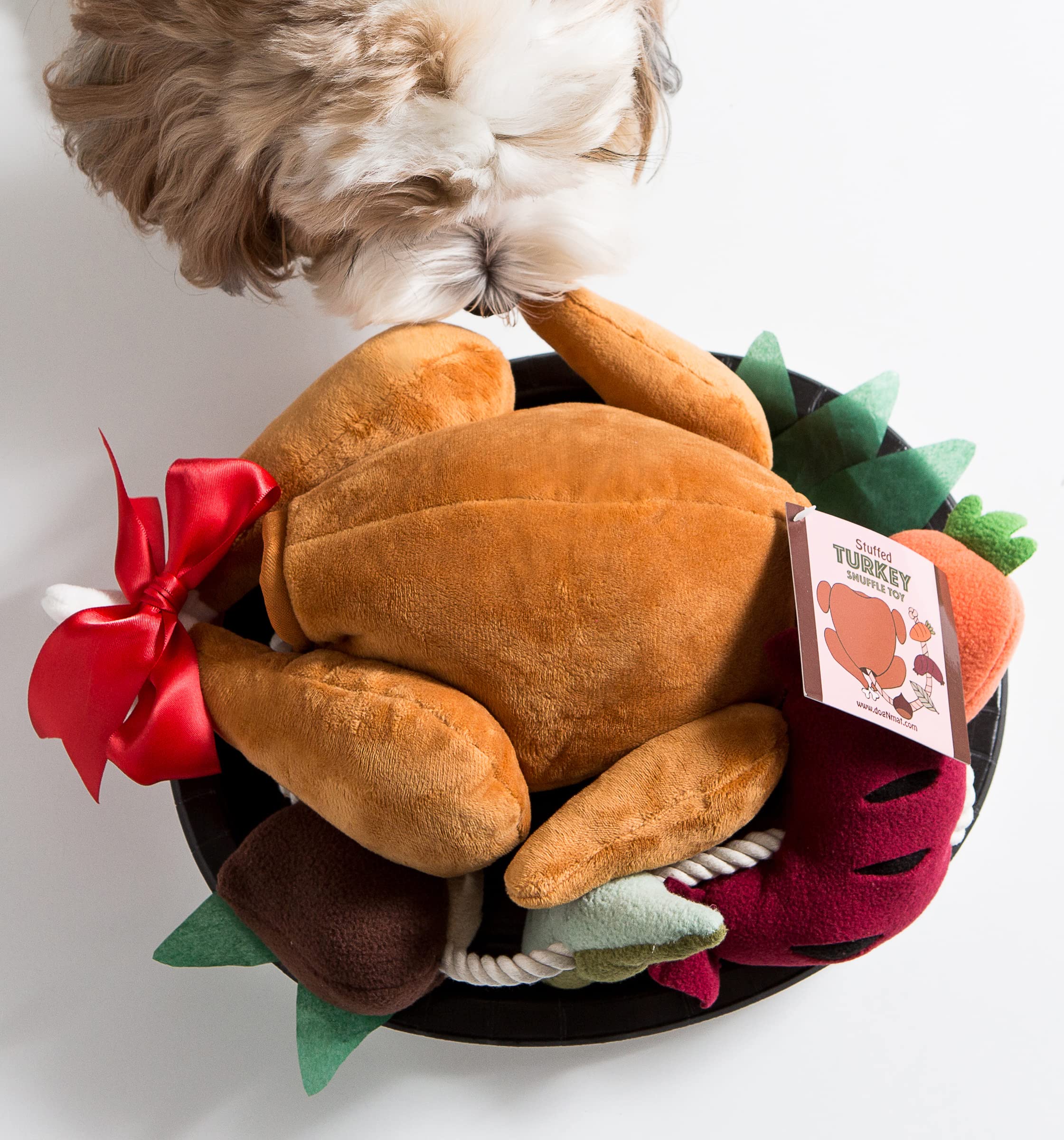 Interactive Stuffed Turkey Snuffle Dog Toy - 3-in-1 Hide & Seek, Snuffle & Rope Chew Toy for Mental Stimulation | Perfect for Thanksgiving, Indoor Play & Training Enrichment