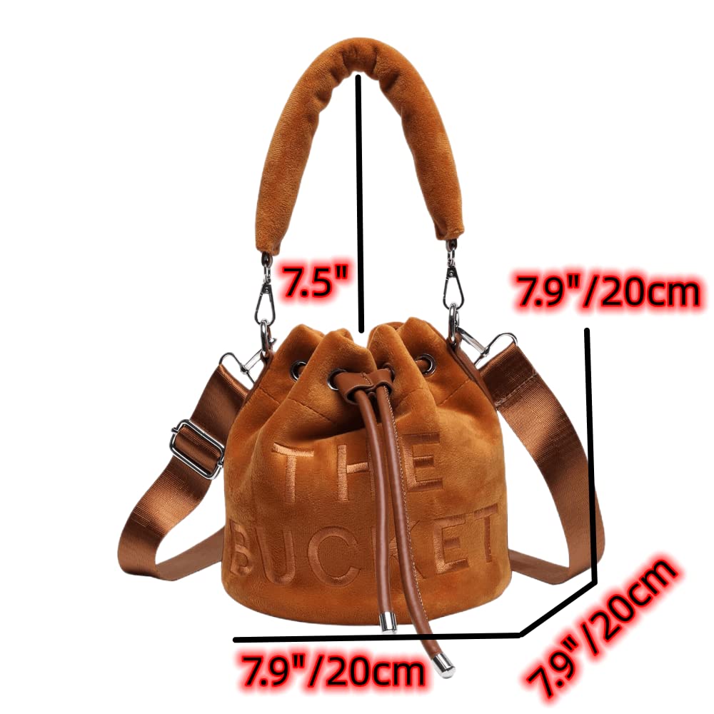 Velvet Crossbody Bag for Women - Stylish Drawstring Shoulder Handbag Purse | Perfect for Casual Outings, Travel, and Everyday Use