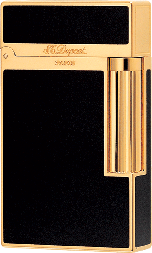 S.T. Dupont Black Lacquered Ligne 2 Luxury Gas Lighter - Premium Cigar & Cigarette Accessory for Gifts & Special Occasions
