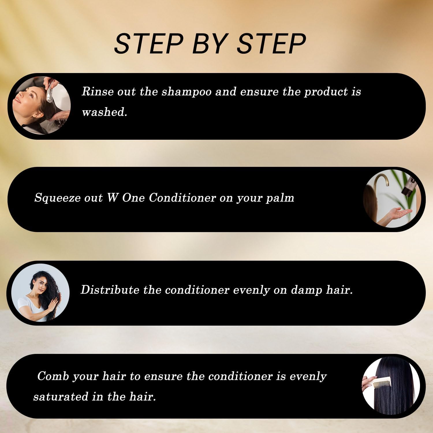 W One Shampoo & 3-in-1 Conditioner Set 1000ml (33.8oz) - Brown Hair Care for Men & Women - Perfect for Daily Use, Travel & Gym