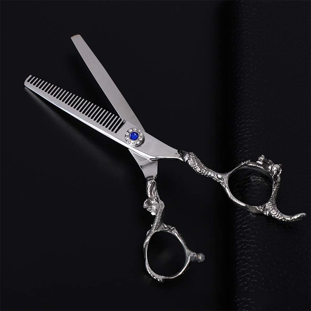 Premium Dragon Handle Hair Cutting Scissors - Professional 6 Inch Styling Shears for Barbers & Salons (Includes Flat, Texturizing & Bang Trimming Shears) - Perfect for Precision Haircuts, Styling & Salon Use