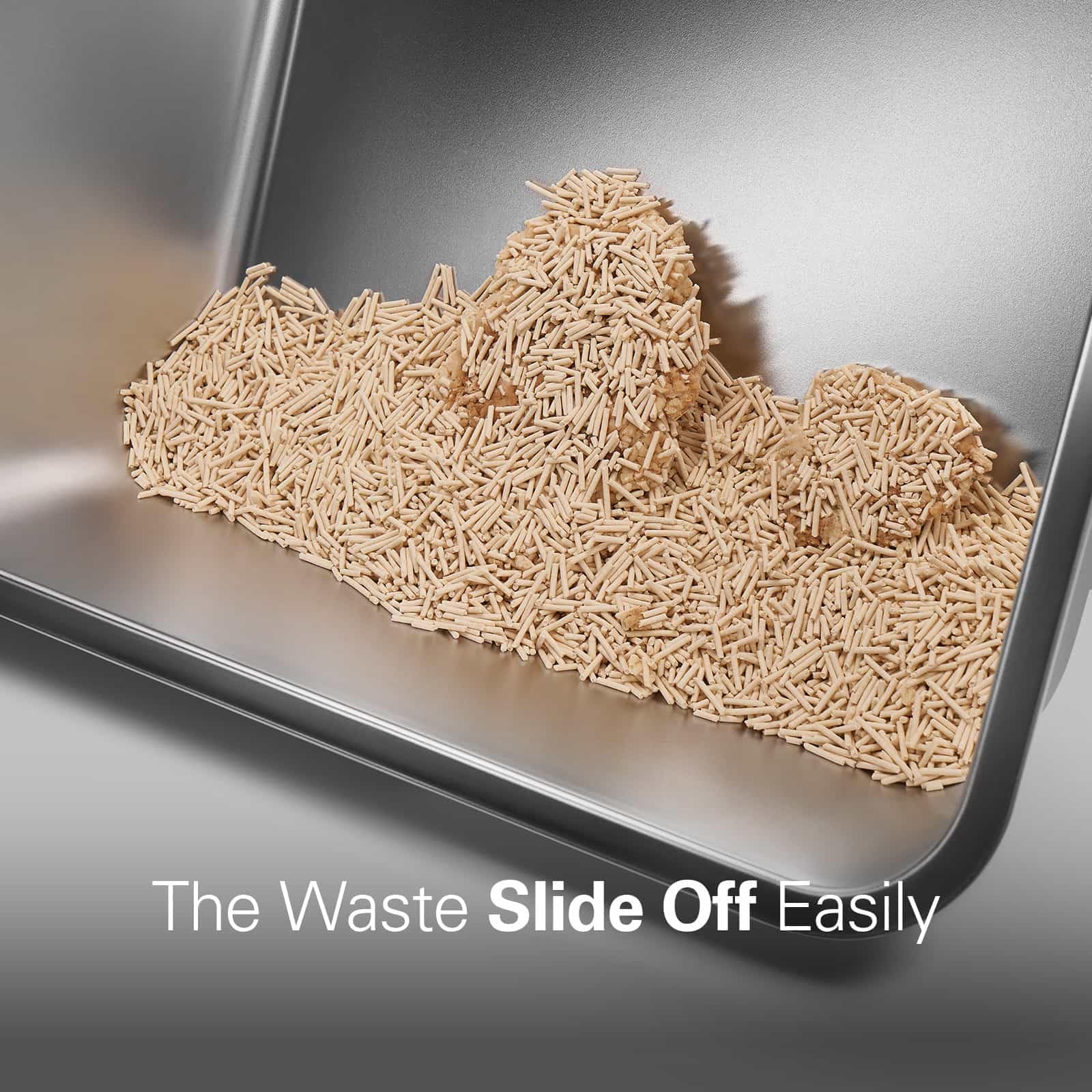 Stainless Steel Cat Litter Box for Cats & Rabbits - Odor-Free, Non-Stick, Rust-Proof Metal Litter Pan with High Sides - Easy to Clean (17.5