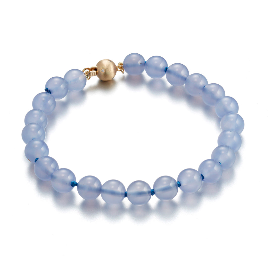 Laguna Chalcedony & Diamond Bracelet for Women - Elegant Gemstone Jewelry for Parties, Weddings & Special Occasions