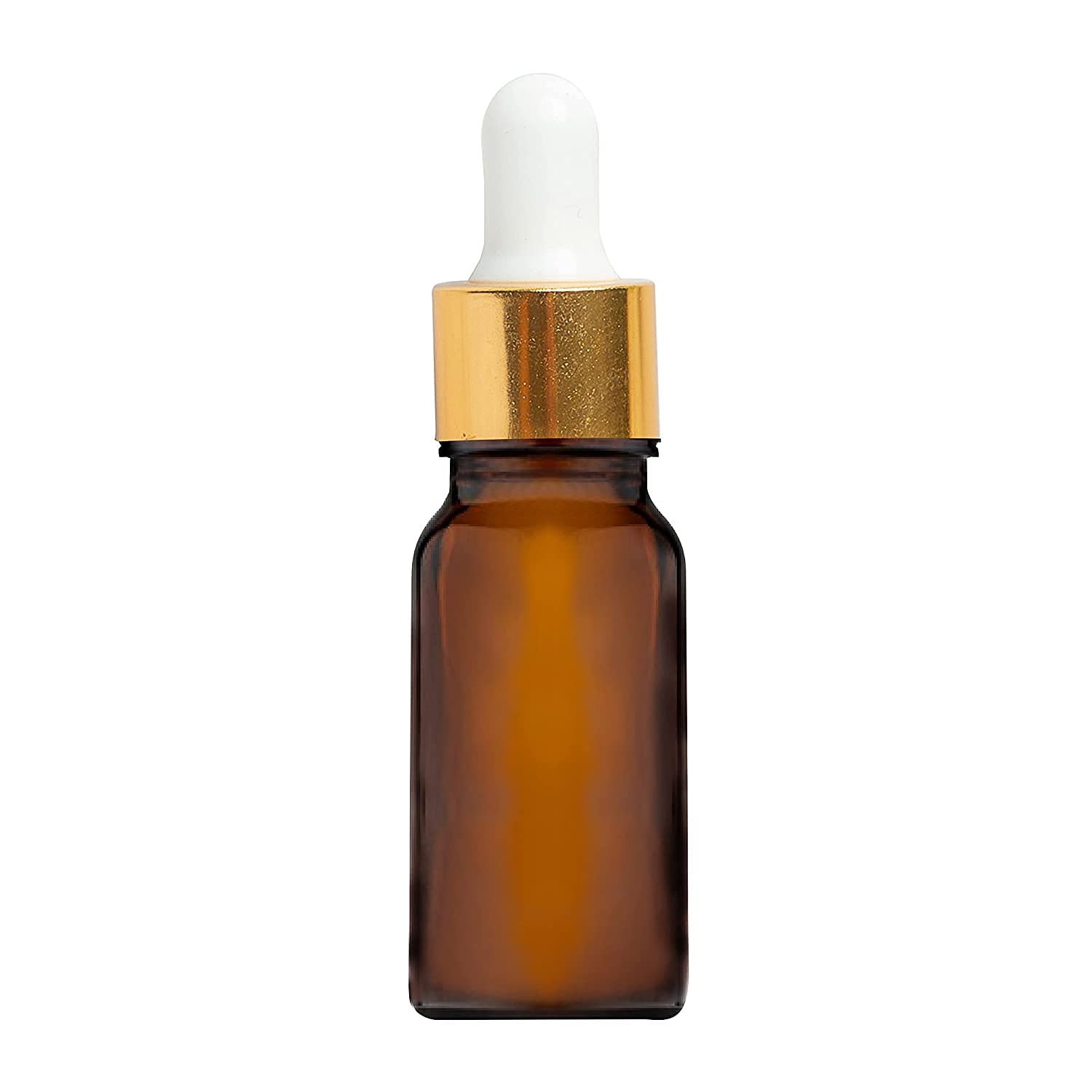 Premium 10ml Amber Glass Dropper Bottles with Gold & White Glass Droppers - 3 Pack for Essential Oils, Cuticle Oil, Body Oil & Tinctures | Perfect for DIY Skincare, Aromatherapy & Natural Remedies