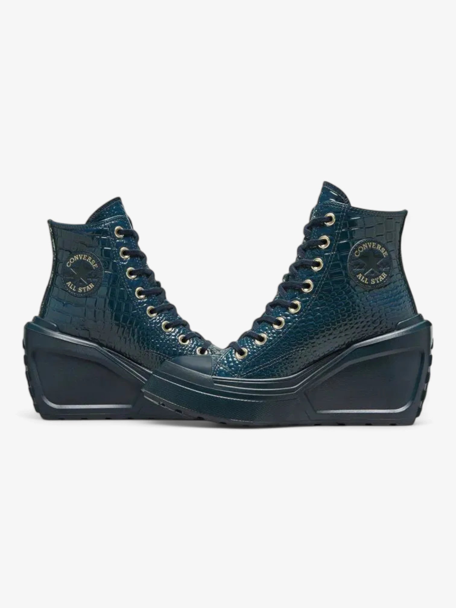Converse Chuck Taylor All Star De Luxe Wedge Platform Leather Sneakers for Women - Stylish & Comfortable Casual Shoes for Everyday Wear, Outfits & Fashion