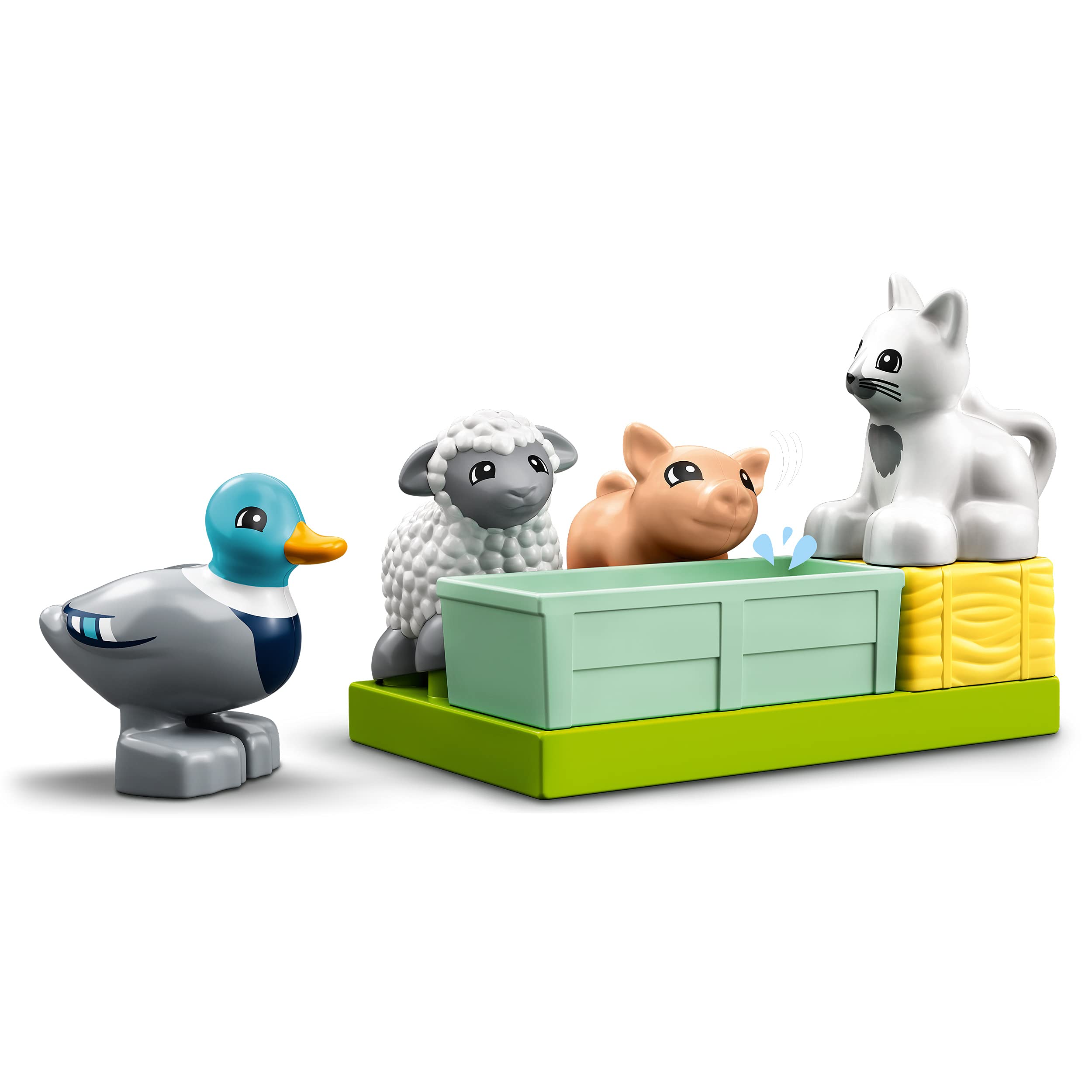 LEGO 10949 Duplo Town Farm Animals Toy for Toddlers Ages 2+ with Animal Figures – Educational Building Blocks for Preschoolers & Fun Farm Playset for Kids