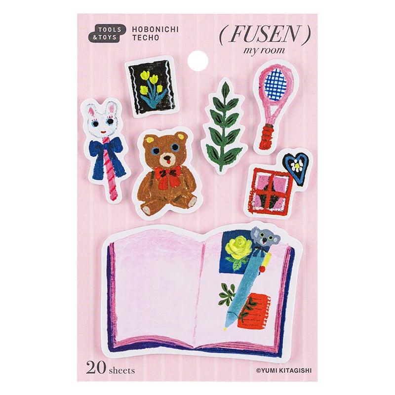 Yumi Kitagishi Hobonichi Sticky Note Tabs - My Room Design 2025 Planner Accessories for Journaling, Scrapbooking & Office Organization