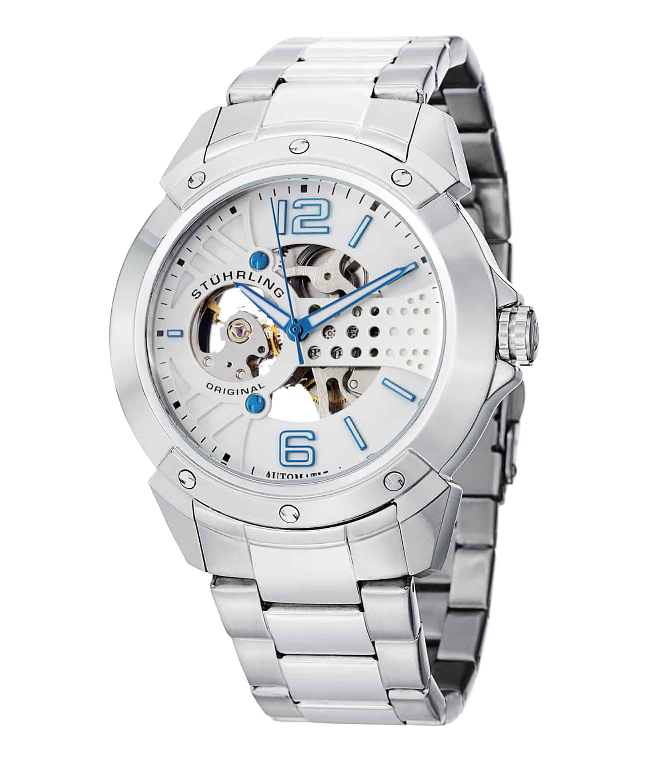 Black Dial / Silver Case / Silver Stainless Steel Bracelet Deployant Buckle