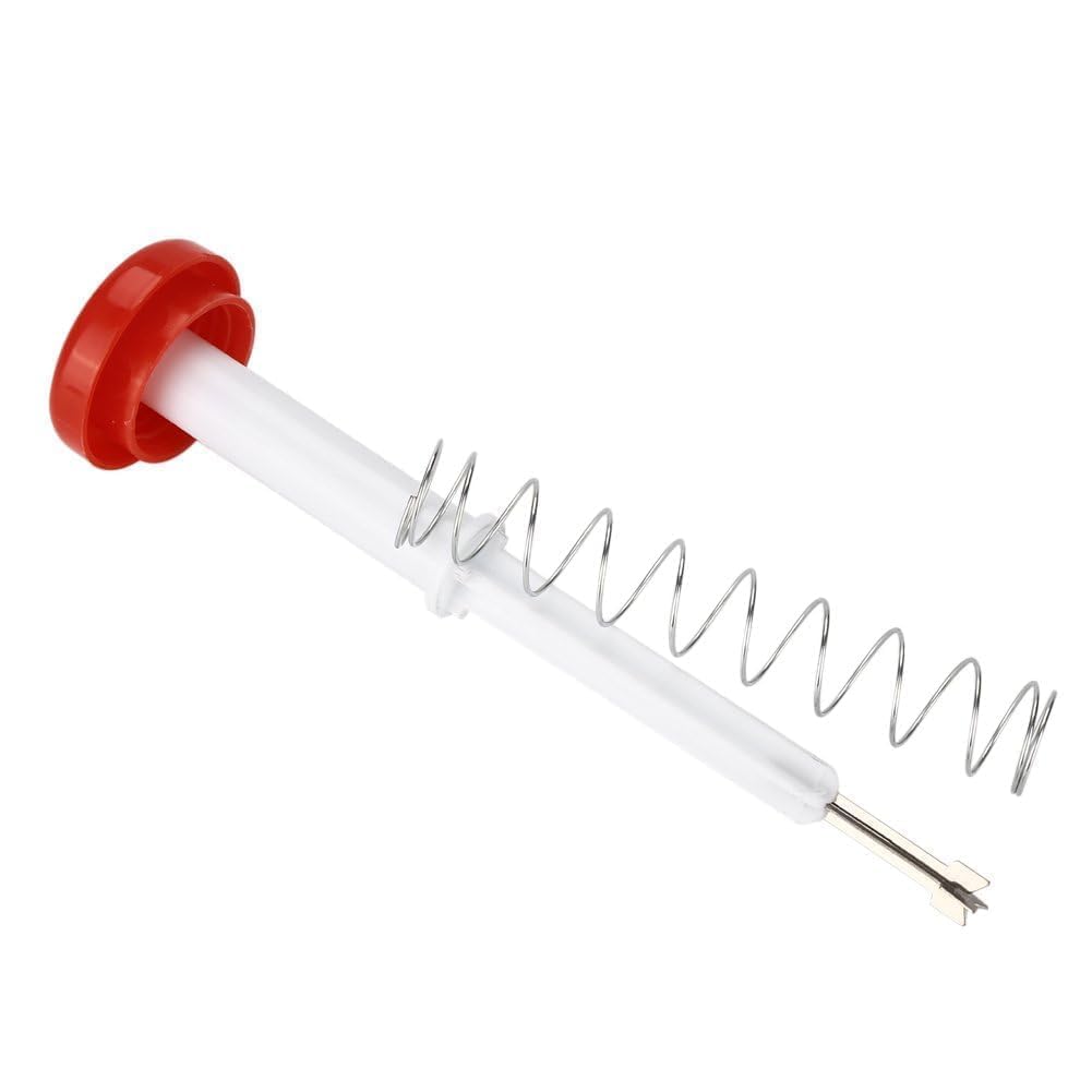 Cherry Pitter Tool with Stone Catcher Container - Reusable Plastic Cherry & Grape Seed Remover for Home, Kitchen, Travel - Perfect for Baking, Juicing, and Fruit Snacks