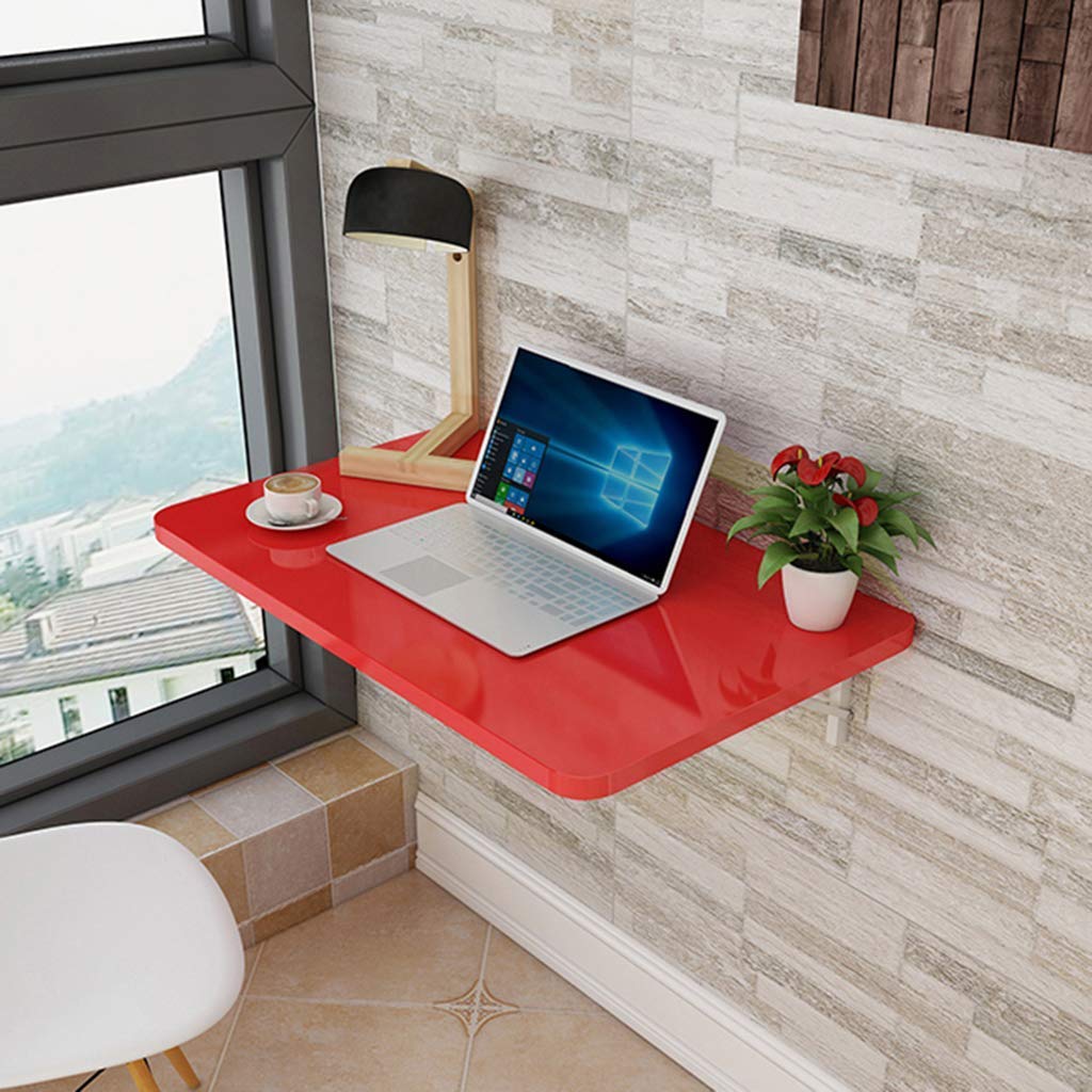 SKOAJAS Foldable Wall-Mounted Desk - Space Saving Wooden Workstation for Home Office, Kitchen & Small Spaces | Multi-Purpose Computer Table, Laptop Desk & Dining Table | Perfect for Apartments, Dorms & Compact Living Areas