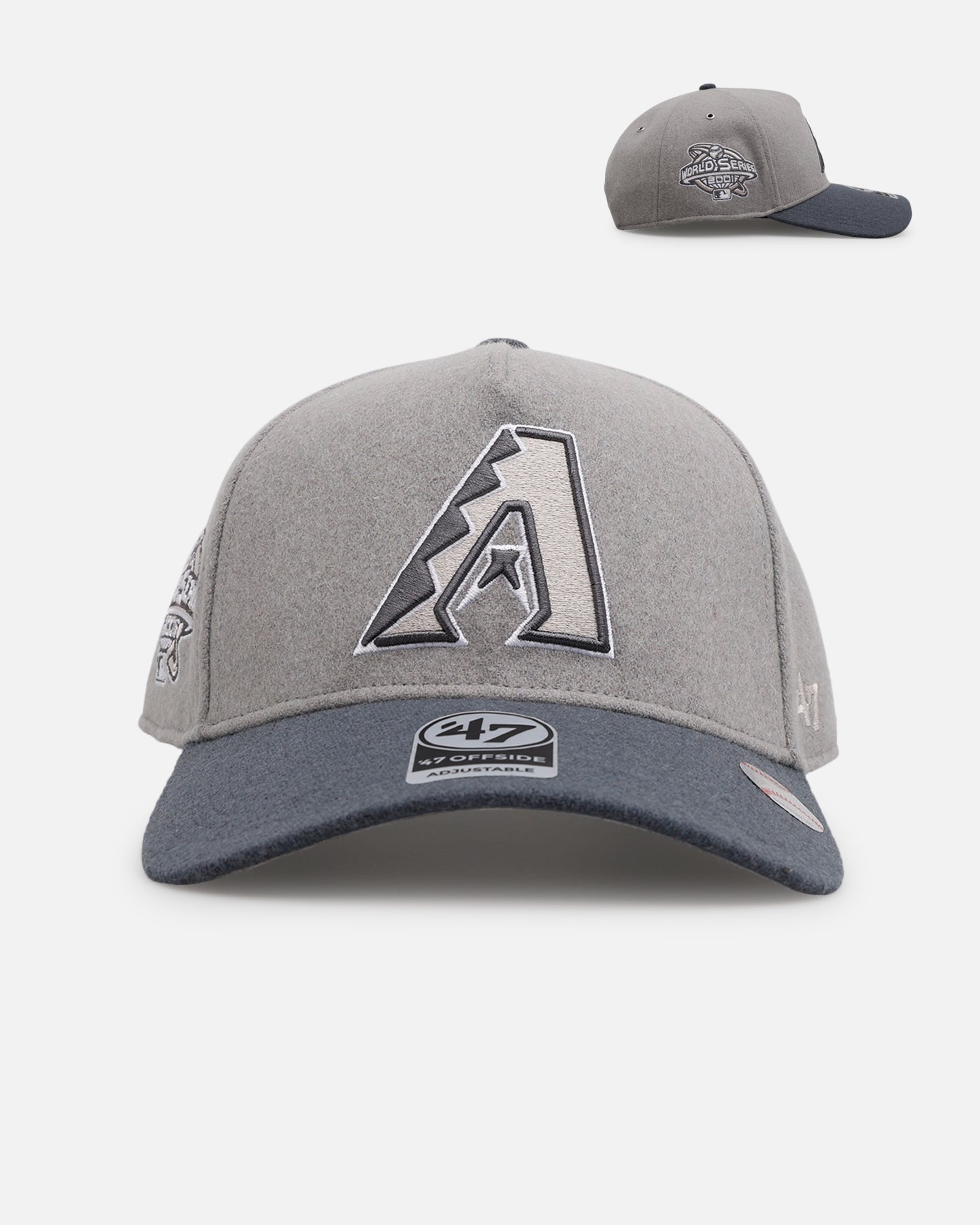47 Brand Arizona Diamondbacks 'Shades Of Gray' Snapback Hat - Adjustable 47 Offside Cement Baseball Cap for Men & Women - Perfect for Game Day, Sports Events & Streetwear Fashion