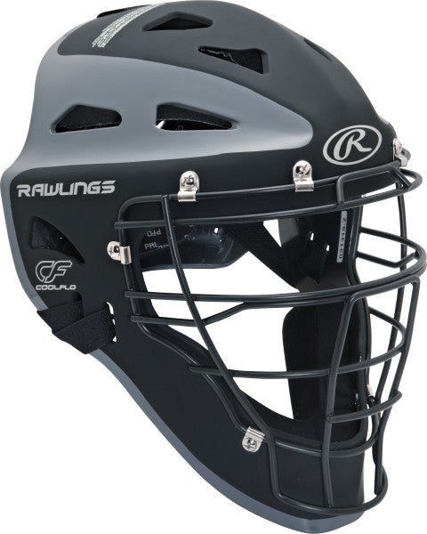 Rawlings Velo Matte 2-Tone Youth Baseball Catcher Helmet - Lightweight Protective Gear for Kids - Perfect for Little League, Training & Games