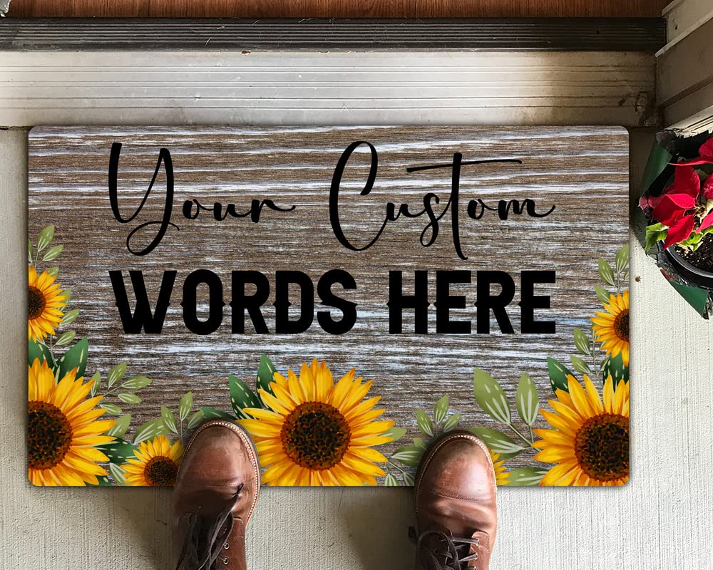 Custom Personalized Welcome Doormat - Durable Non-Slip Indoor/Outdoor Entryway Rug for High Traffic Areas - Perfect for Front Door, Patio, Deck & Mudroom Decor