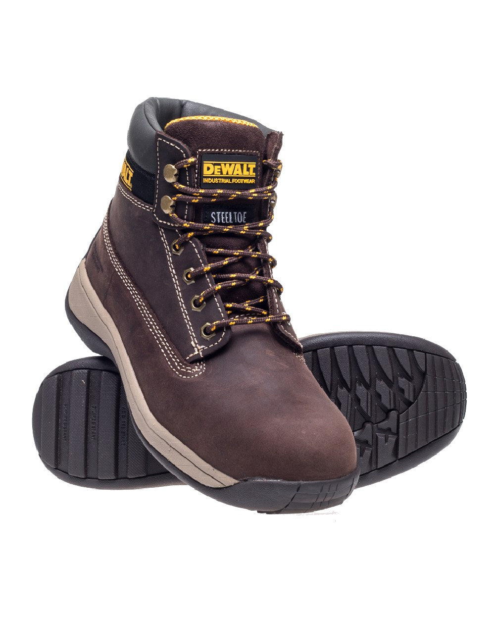 DeWalt Apprentice Nubuck Safety Hiker Boots - Durable Work Boots for Construction & Outdoor Hiking - Non-Slip Steel Toe Work Shoes for Men