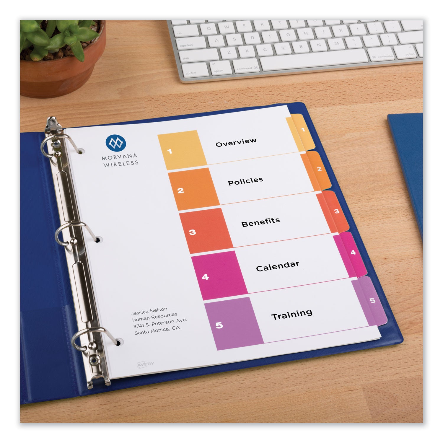 Avery® Customizable 5-Tab Index Dividers, 1-5 Numbered, 11