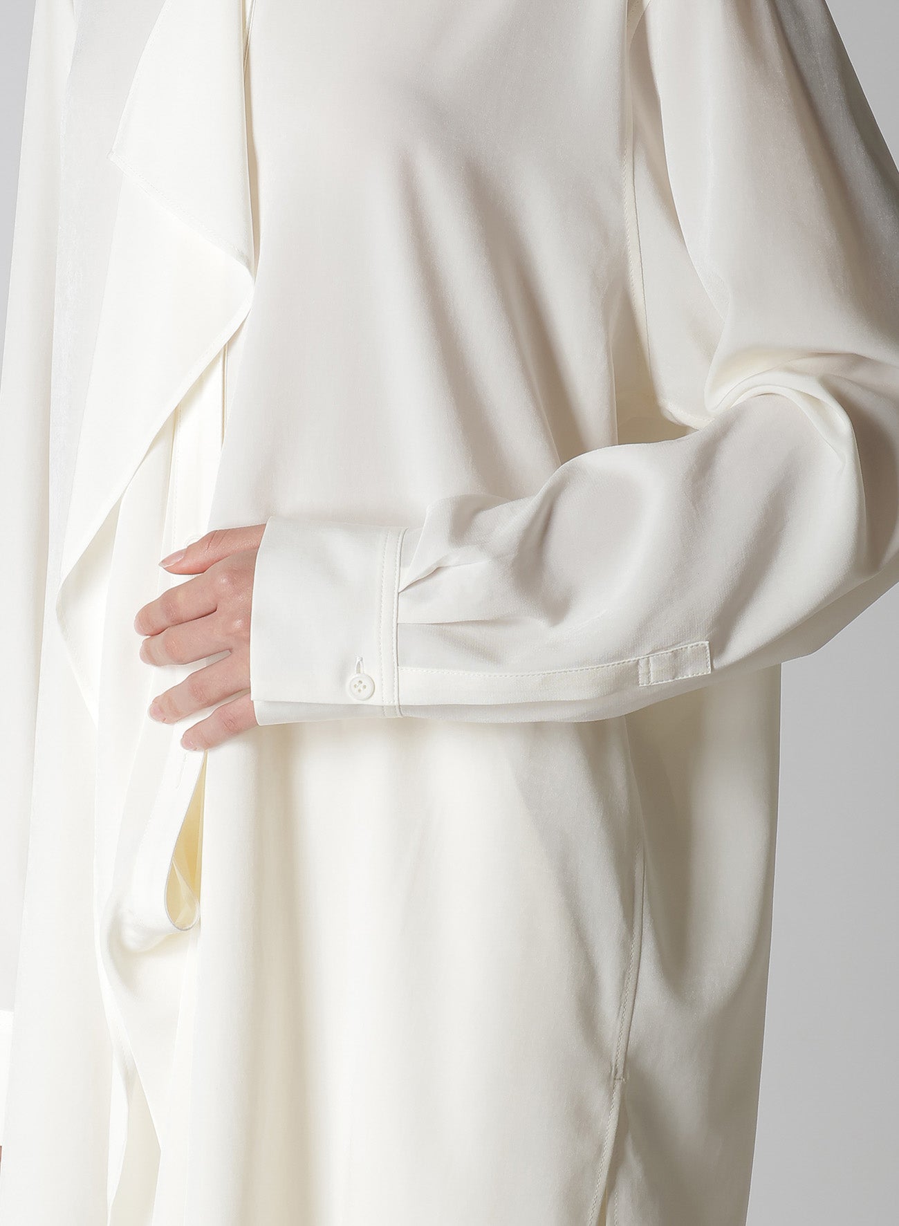 Elegant Crepe de Chine Blouse with Placket - Perfect for Office Wear & Casual Outfits