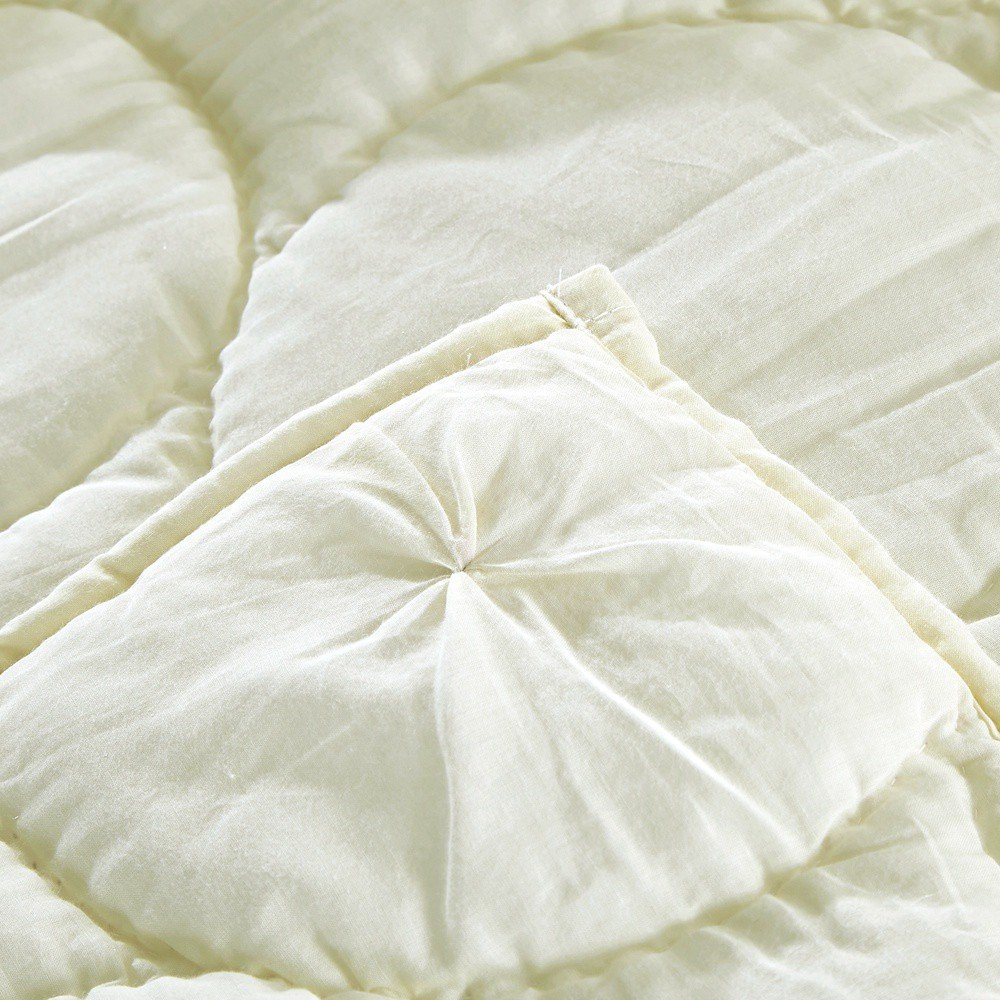 Luxury Pure Cotton Voile Quilt - Queen Size Ivory Calla Angel Dream Waltz Bedding Set for Elegant Bedroom Decor | Soft & Breathable Coverlet for All Seasons