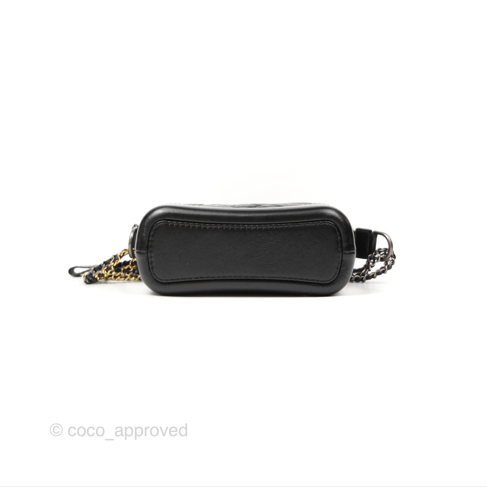 Chanel Chevron Small Gabrielle Hobo Bag in Black Aged Calfskin with Mixed Hardware - Luxury Shoulder Bag for Women, Perfect for Work, Travel and Everyday Use