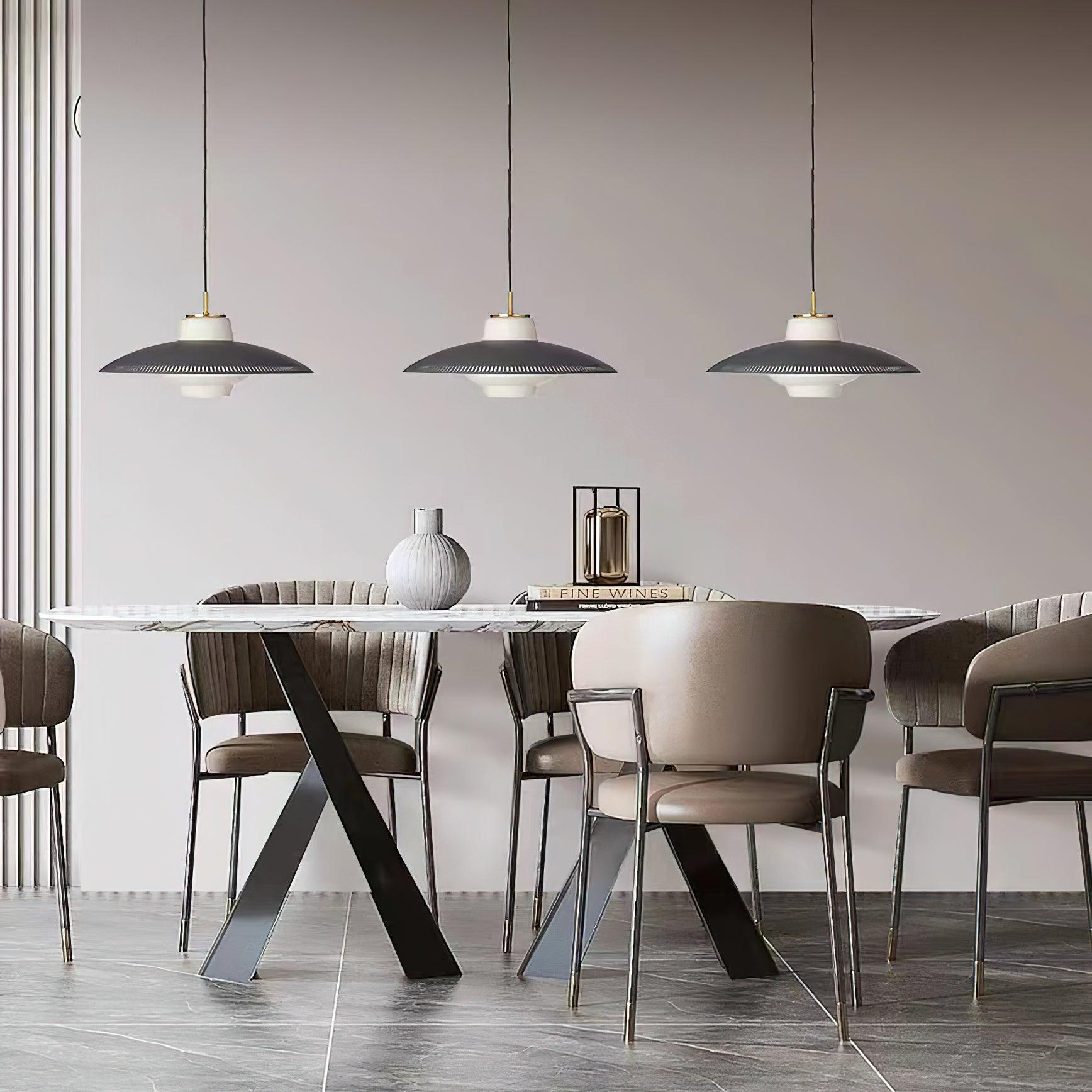 Alien Frisbee Pendant Light - Modern UFO-Inspired Ceiling Lamp for Living Room, Bedroom & Dining Room Decor