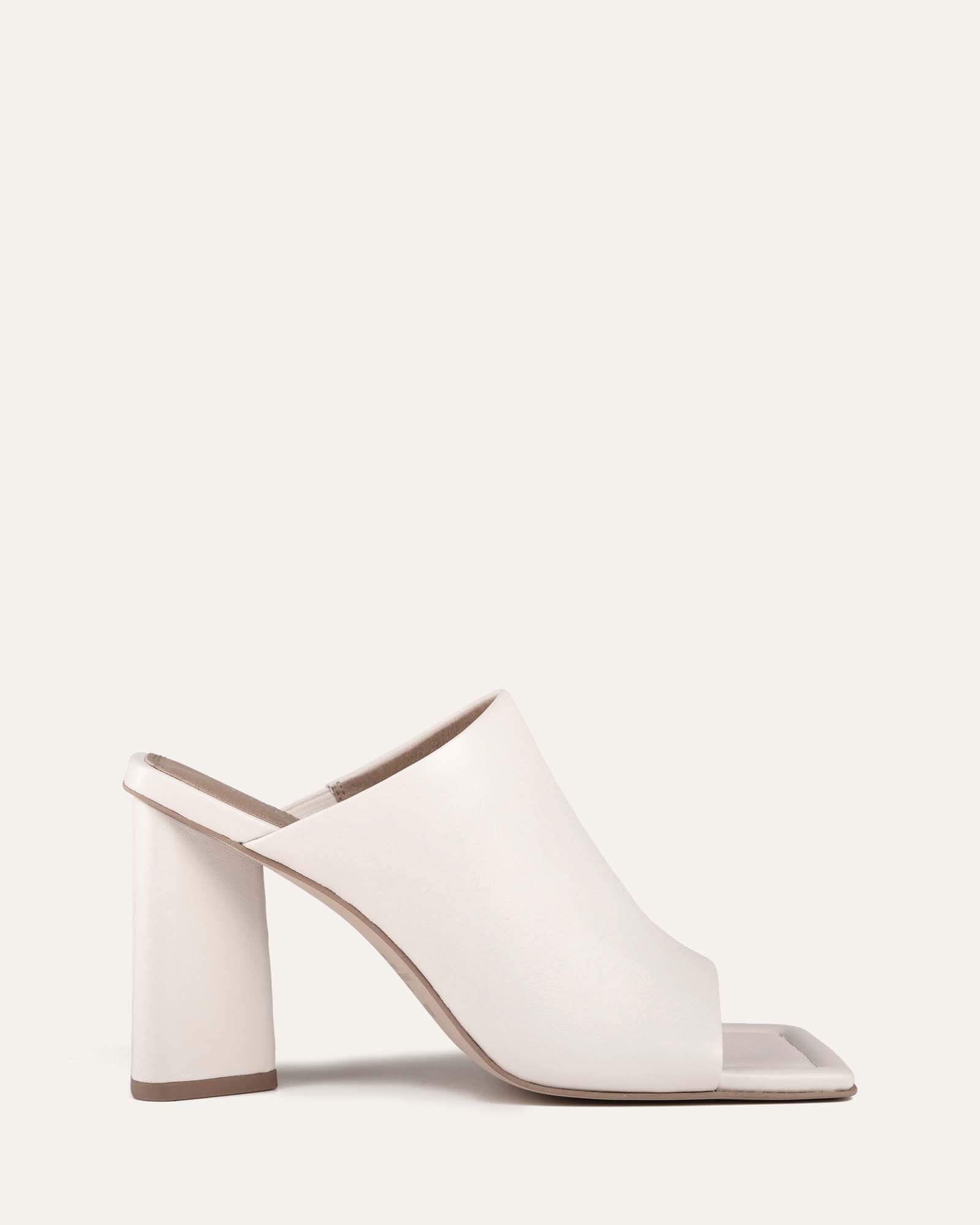 Danielle Women's High Heel Sandals - Off White Genuine Leather Strappy Dress Shoes for Weddings, Parties & Evening Events