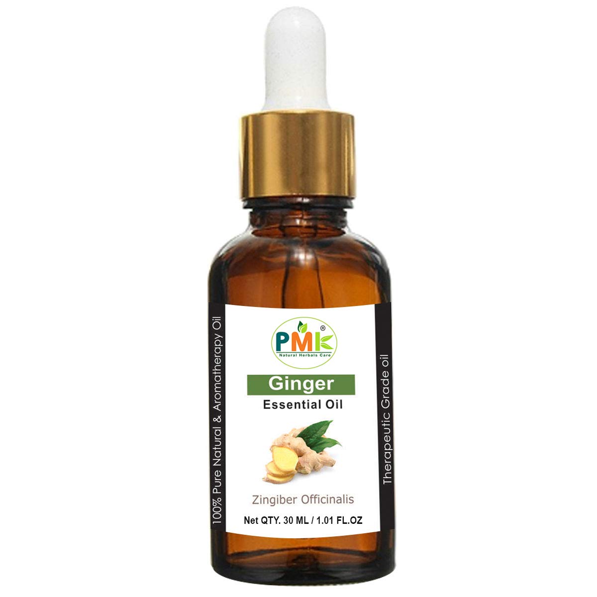 Pure Natural Ginger Essential Oil for Skin Care & Hair Growth - 30ml | Organic, Therapeutic Grade for Aromatherapy, Massage & DIY Beauty Recipes