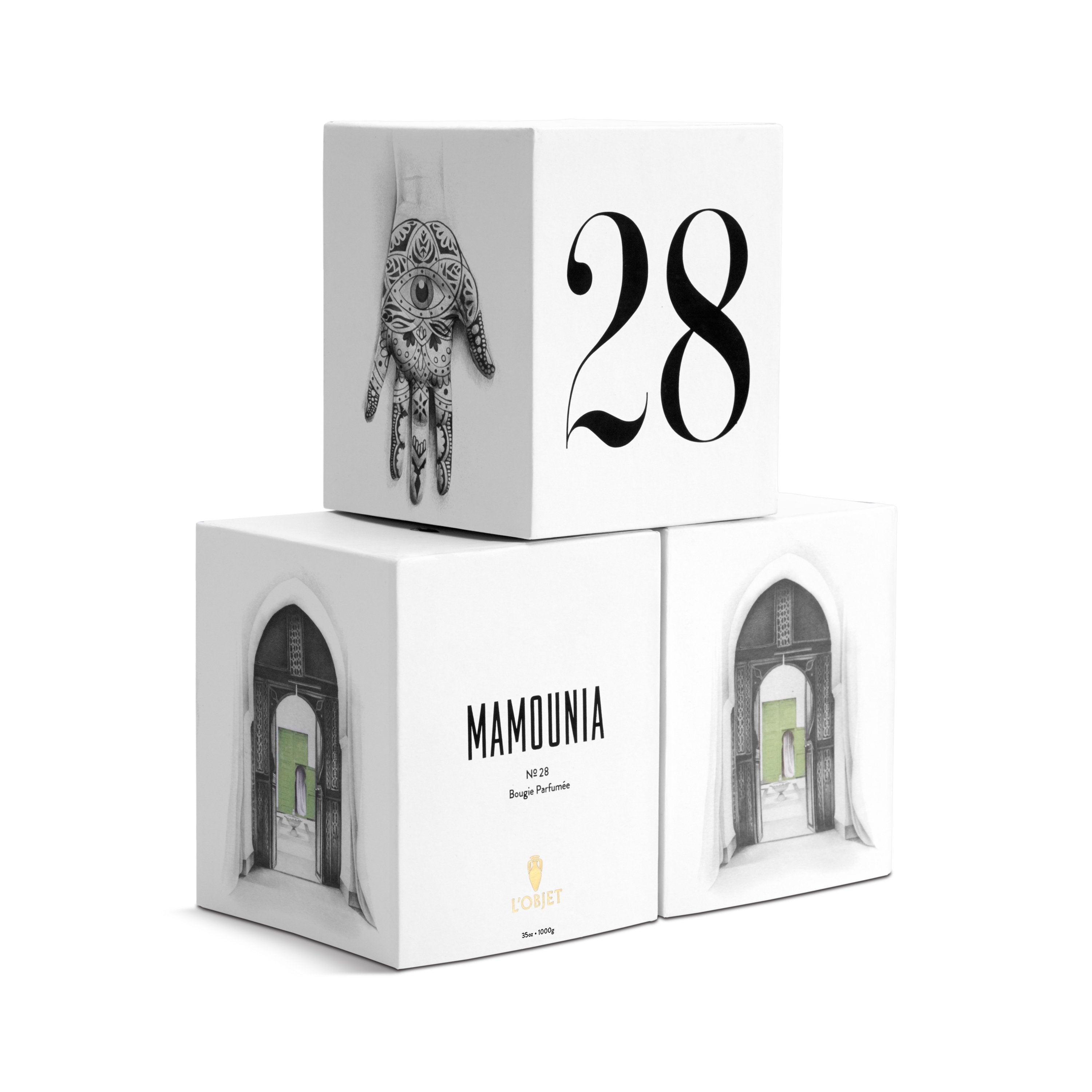 Mamounia No.28 Luxury Scented Candle - 3 Wick Soy Wax for Home Decor, Relaxation & Aromatherapy | Perfect for Living Room, Bedroom & Spa