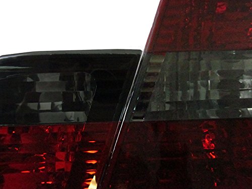 DEPO Crystal Euro Red/Smoke/Red LED Tail Lights for 2002-2005 BMW E46 3 Series 4D Sedan - High Performance Replacement for Enhanced Visibility & Style